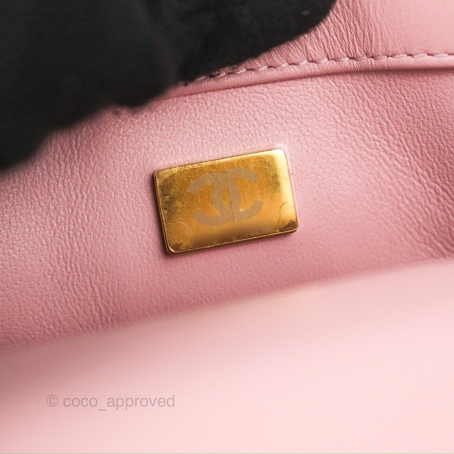 Chanel Mini Flap Bag With Heart CC Charm Pink Lambskin Aged Gold Hardware