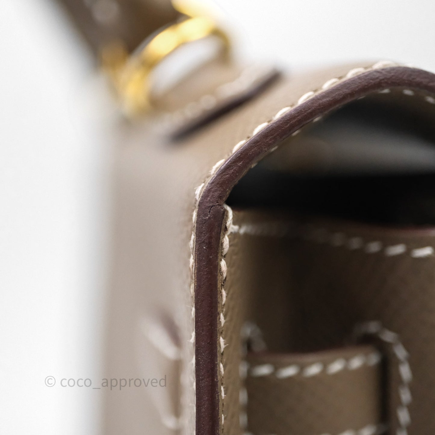 Hermes Kelly 25 Etoupe 18 Epsom Gold Hardware