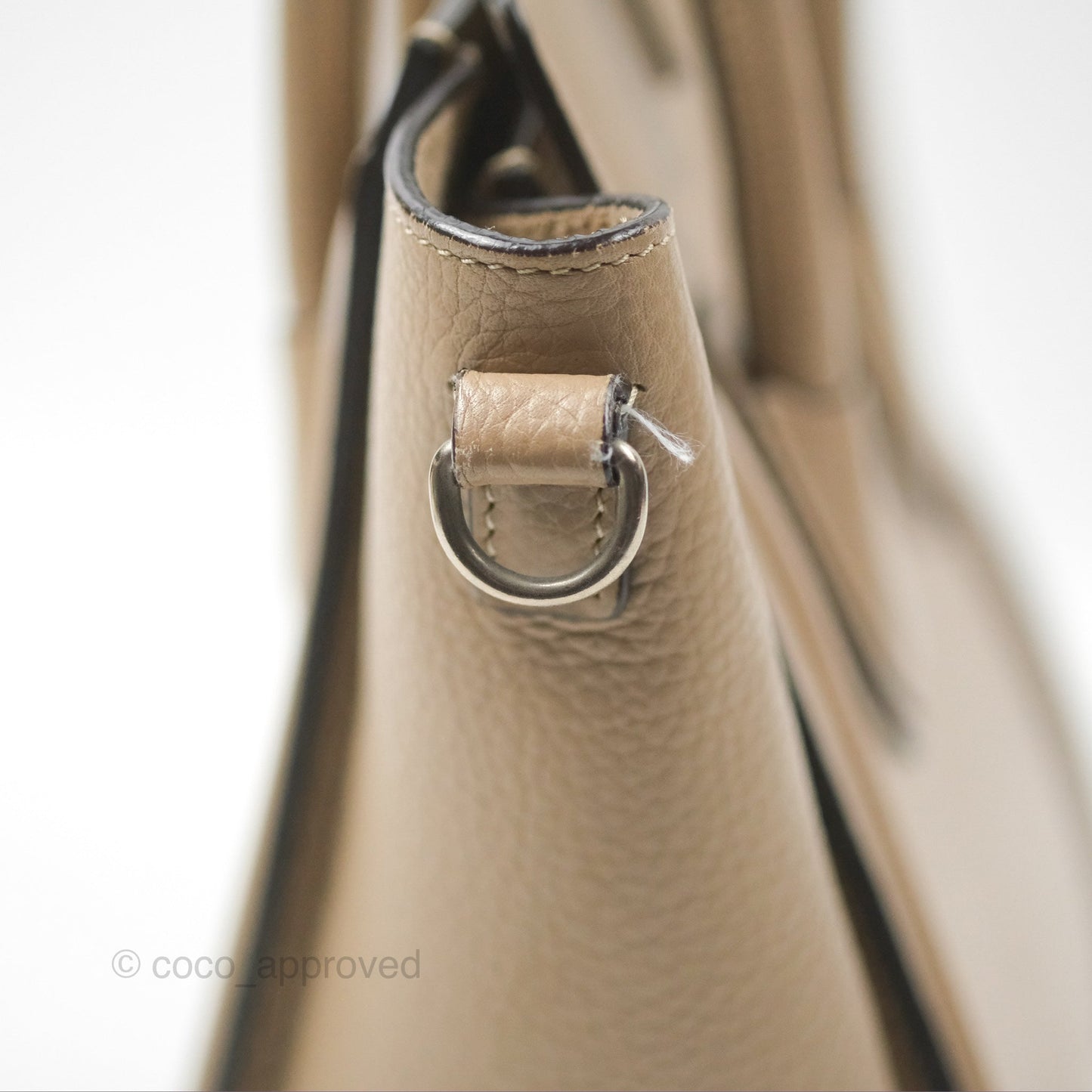 Celine Nano Luggage Bag Dune Drummed Calfskin