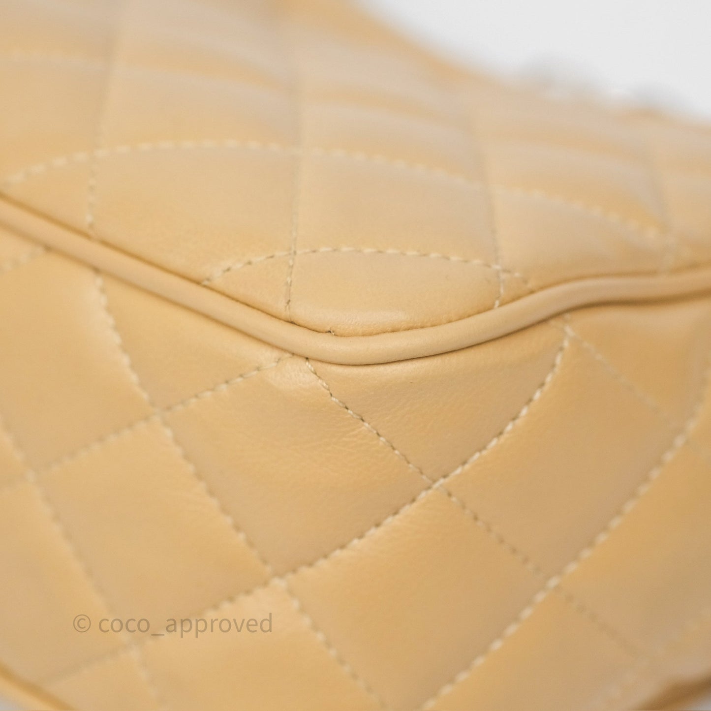 Chanel Coco Vintage Camera Case Beige Calfskin Gold Hardware