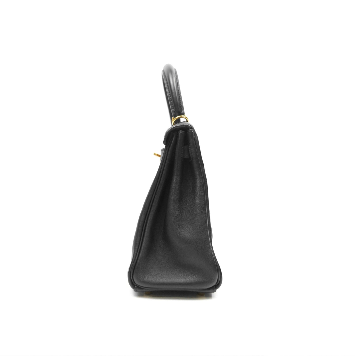 Hermès Retourne Kelly 25 Black Noir 89 Swift Gold Hardware