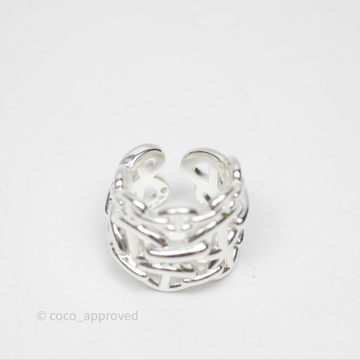 Hermès Chaine d'ancre Enchainee Ring Size 52