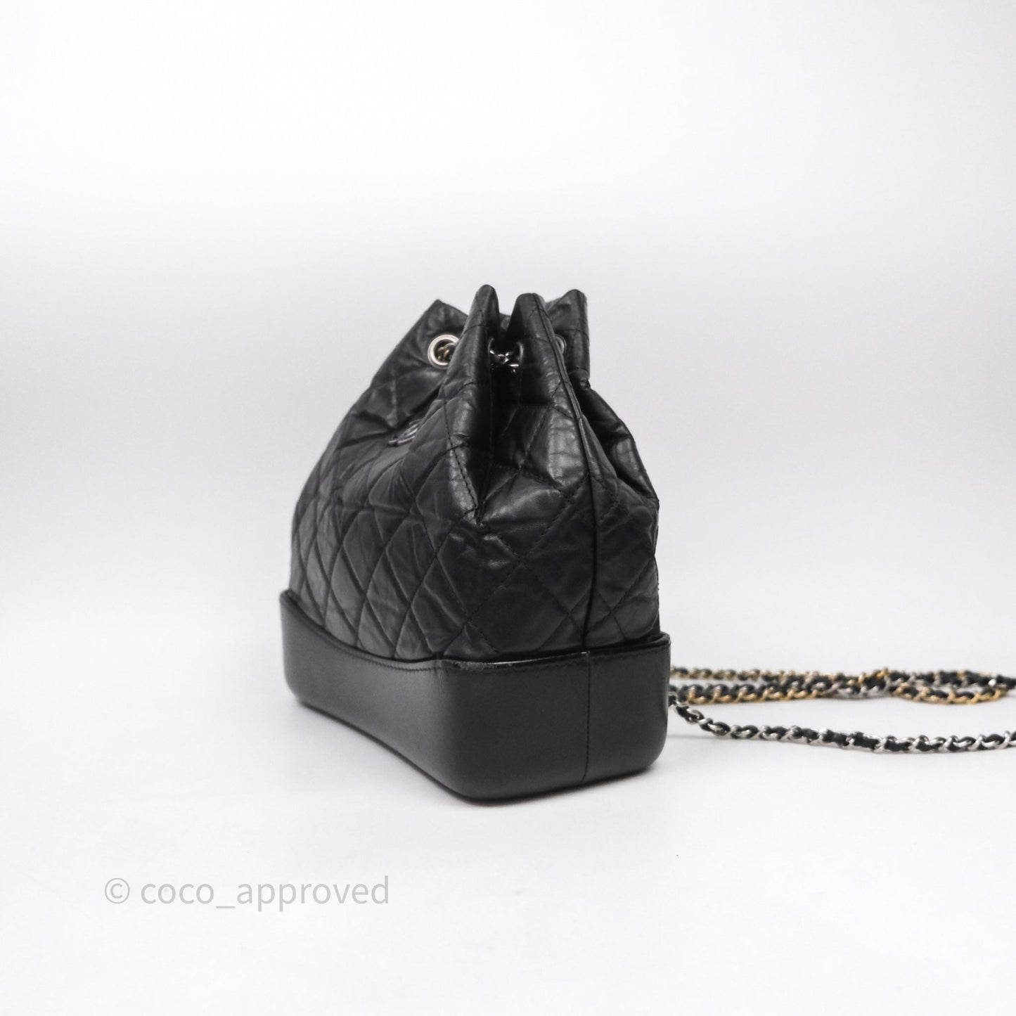 Chanel Small Gabrielle Backpack Black Aged Calfskin