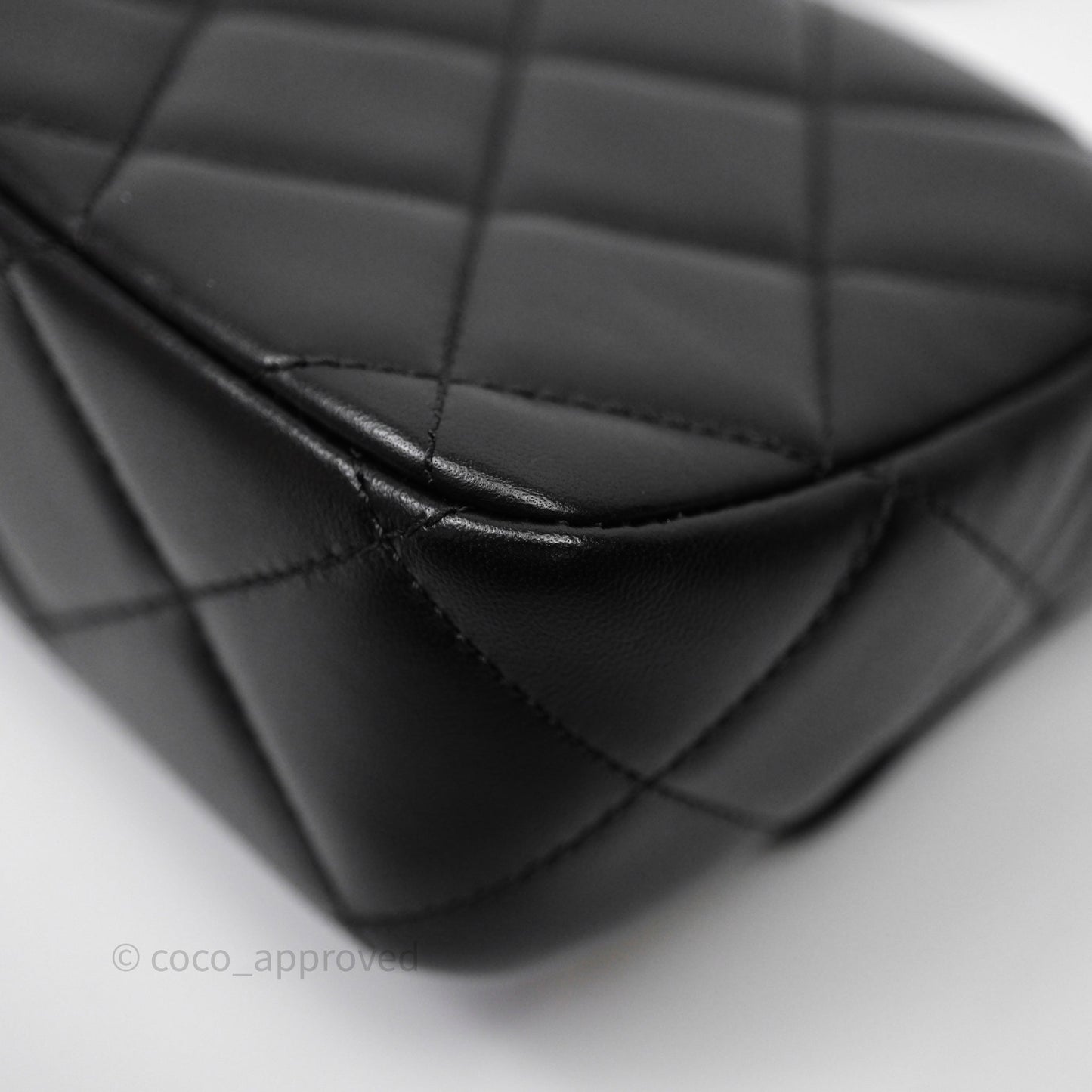 Chanel My Perfect Mini With Pearl Quilted Black Lambskin Gold Hardware