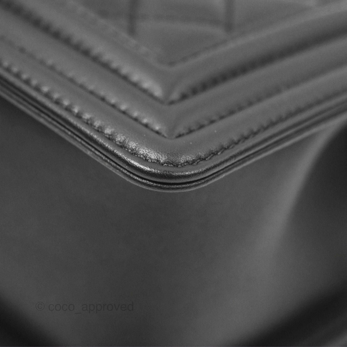 Chanel Small Boy Black Calfskin Ruthenium Hardware