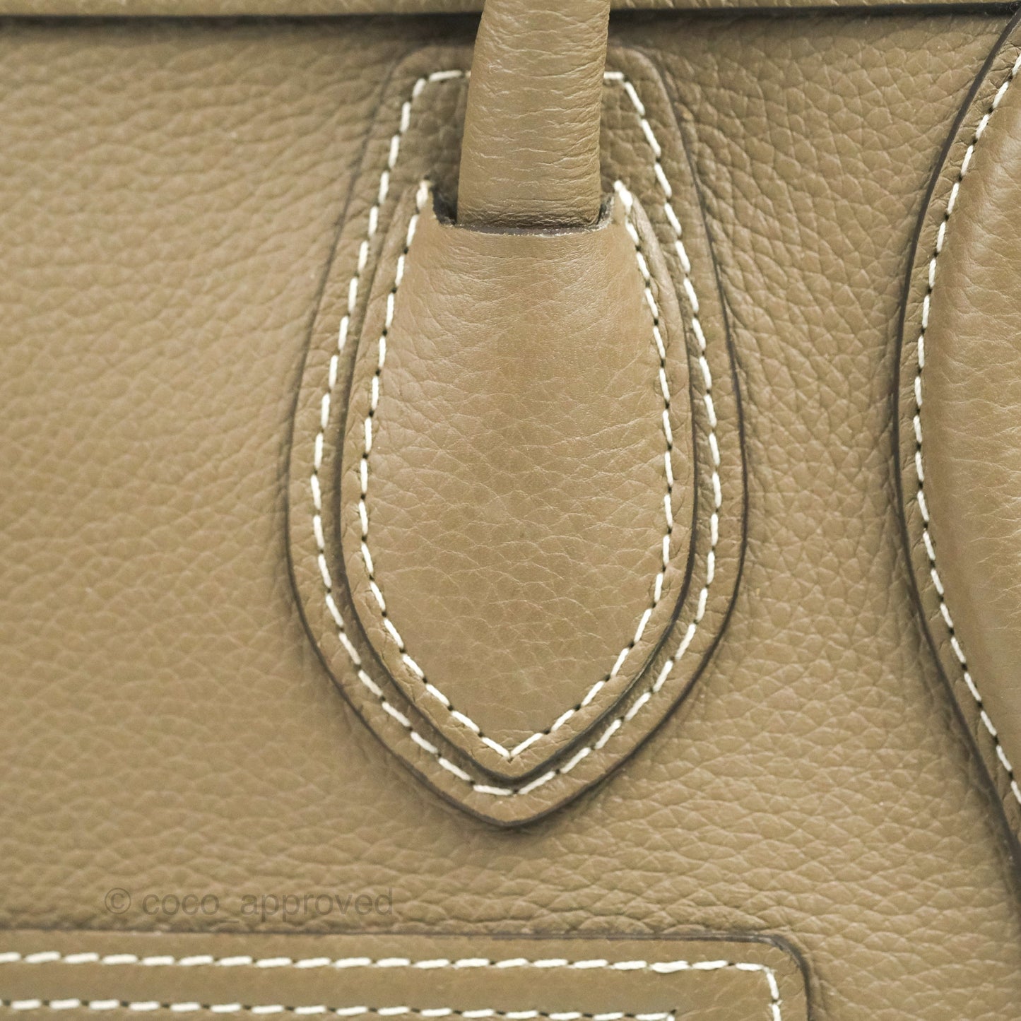 Celine Micro Luggage Handbag Souris Grained Calfskin