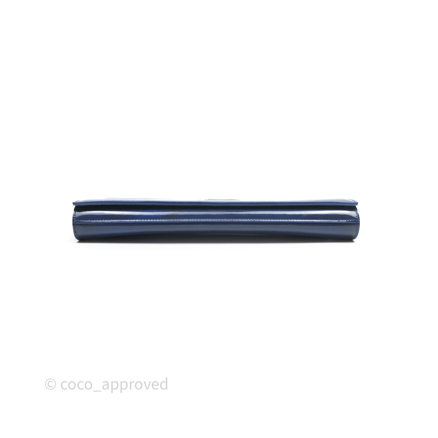 Saint Laurent Large Belle De Jour Clutch Blue Patent