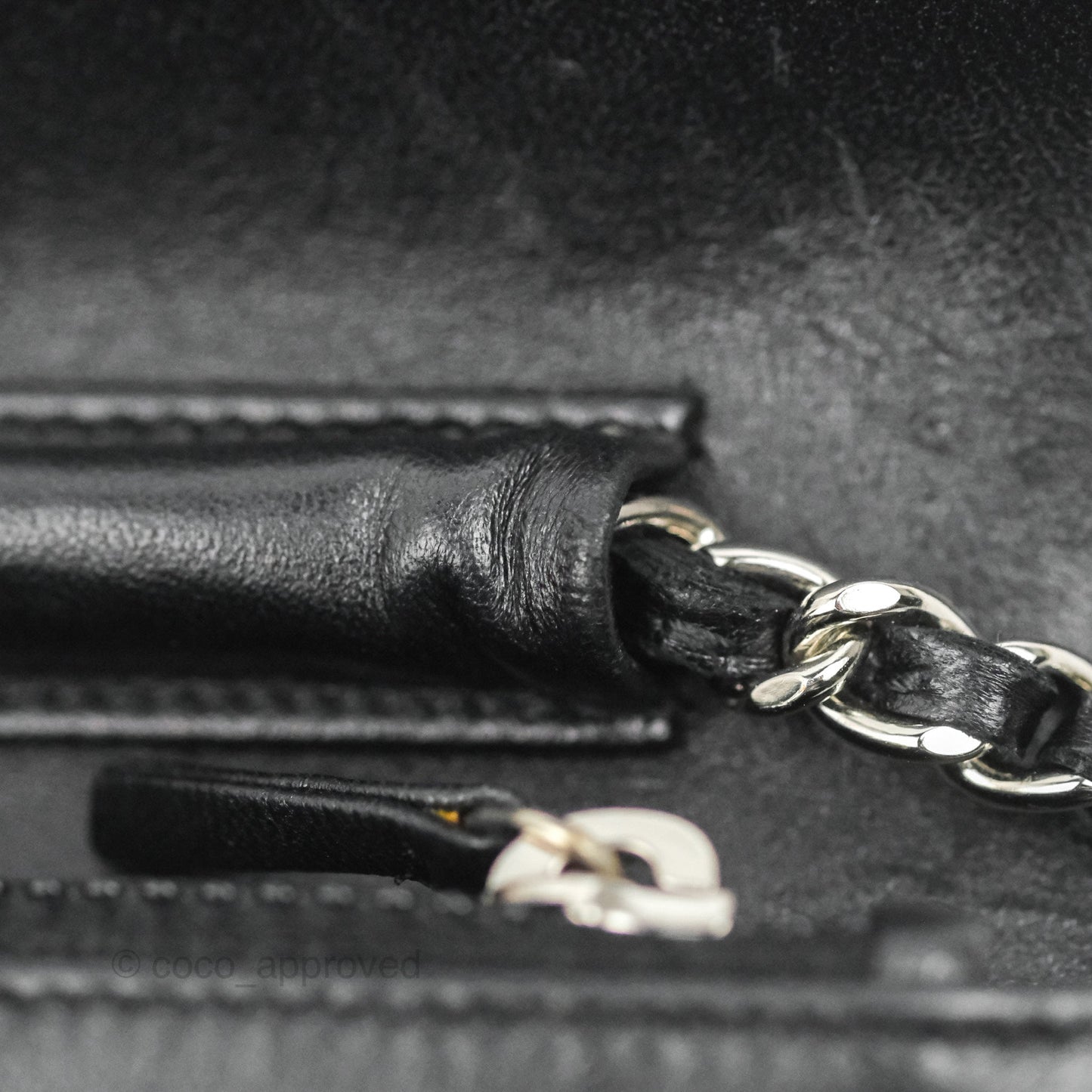 Chanel Quilted Boy Wallet on Chain WOC Black Lambskin Silver Hardware