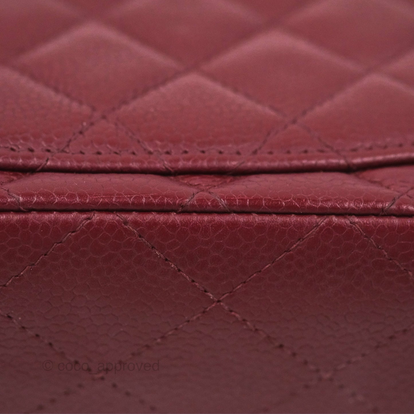 Chanel Vintage Classic Small S/M Flap Burgundy Caviar 24K Gold Hardware
