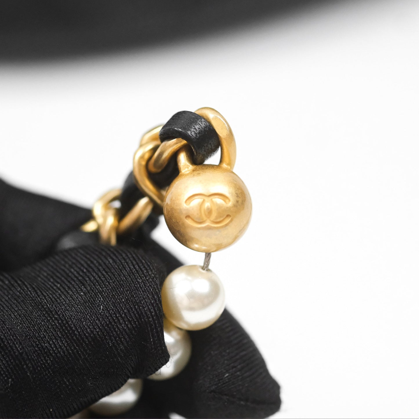 Chanel Quilted My Perfect with Pearl Drawstring Bucket Bag Black Lambskin Aged Gold Hardware