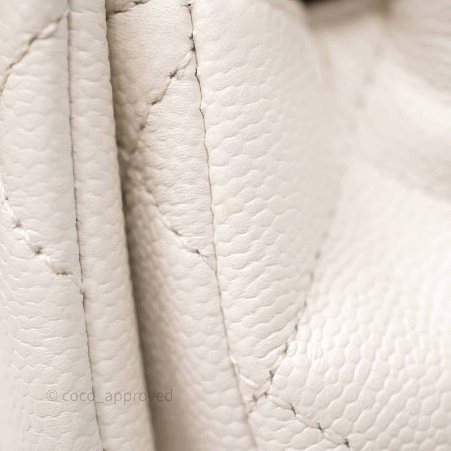 Chanel Heart Crush Mini Flap Bag White Caviar Aged Gold Hardware