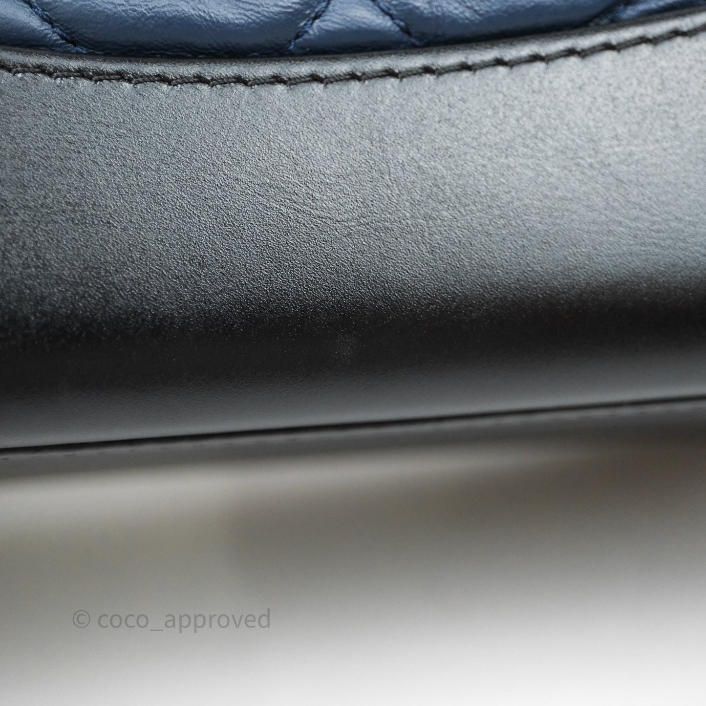 Chanel Small Gabrielle Backpack Quilted Navy Black Aged Calfskin