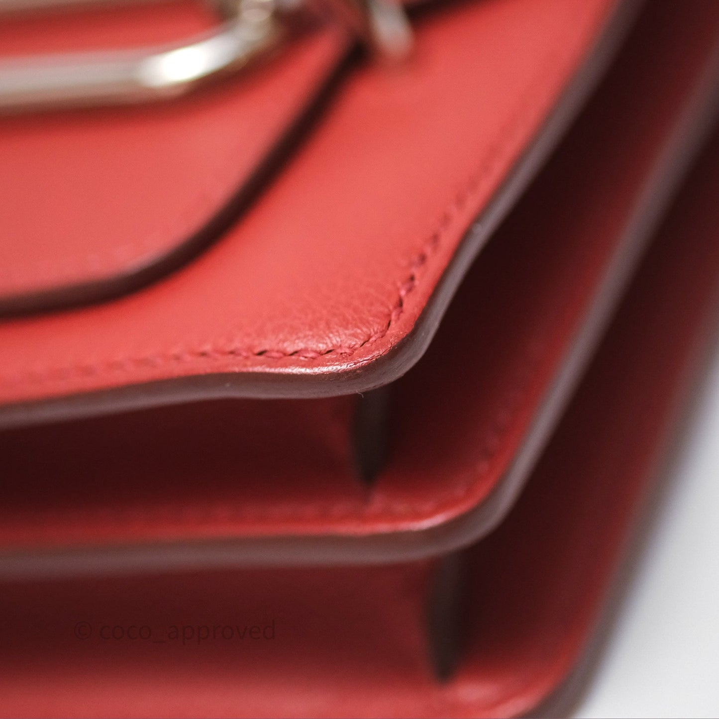 Hermès Roulis Mini Brique 36 / Caramel 28 Evercolor Palladium Hardware