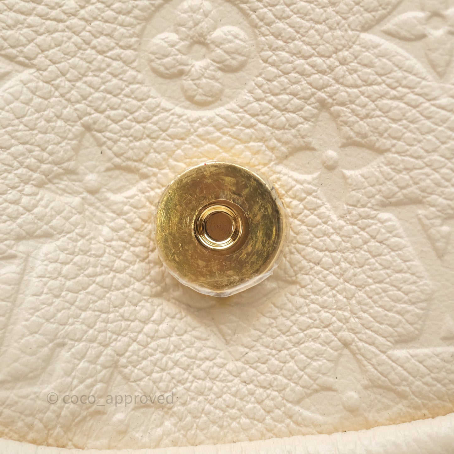 Louis Vuitton Backup Cream Monogram Empreinte Leather