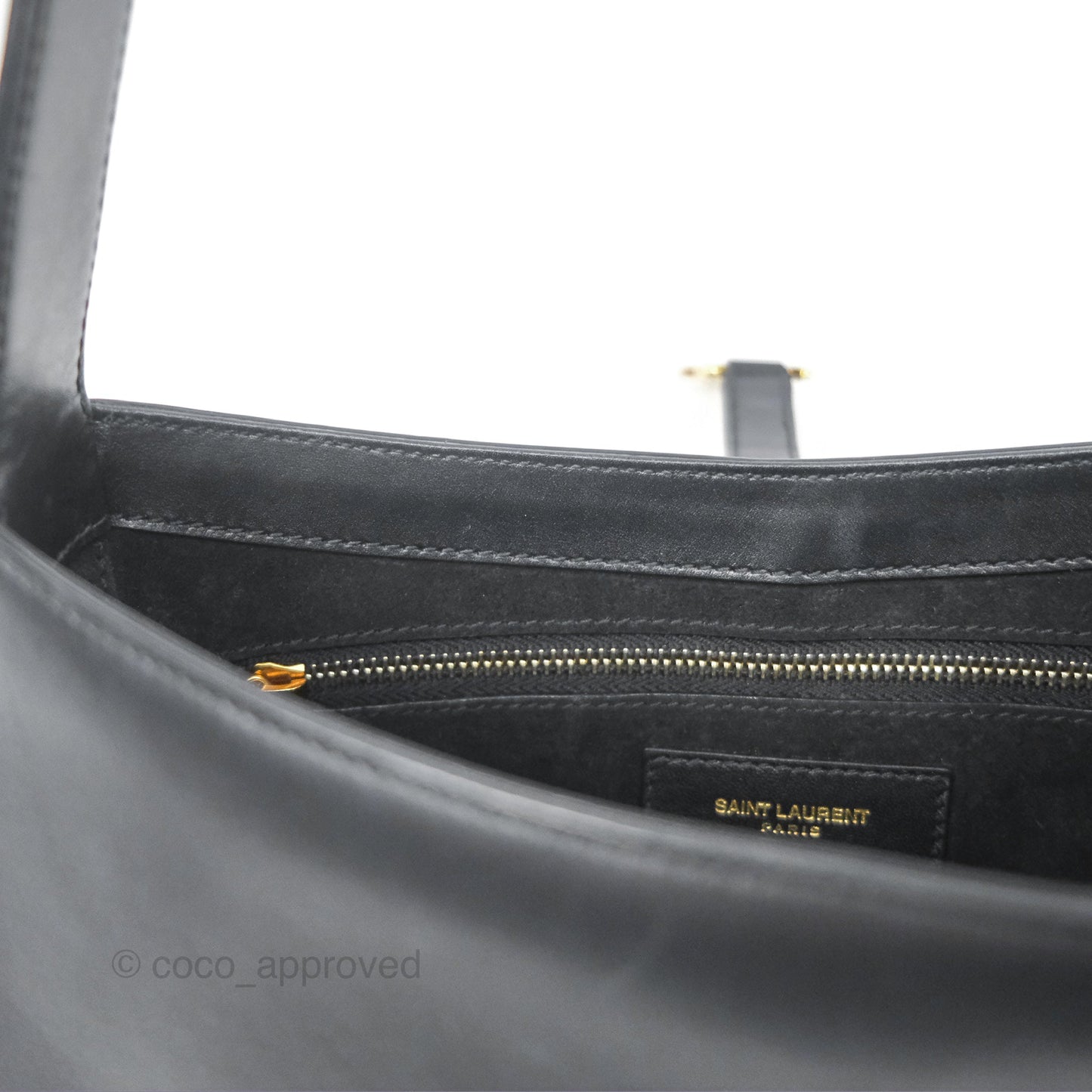 Saint Laurent ‘Le 5 a 7’ Hobo Bag Black Smooth Calfskin