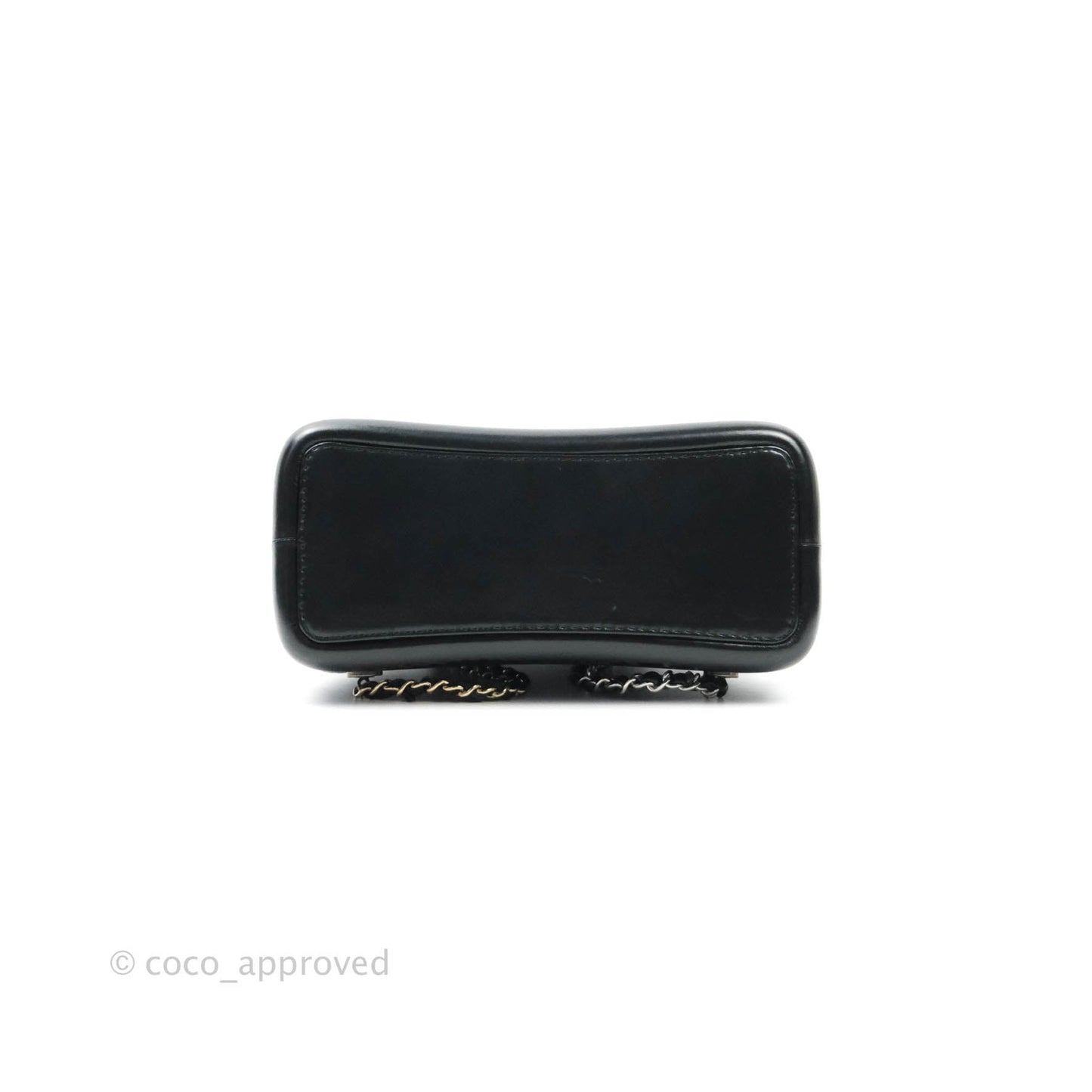 Chanel Gabrielle Backpack Black Aged Calfskin Small Navy Black