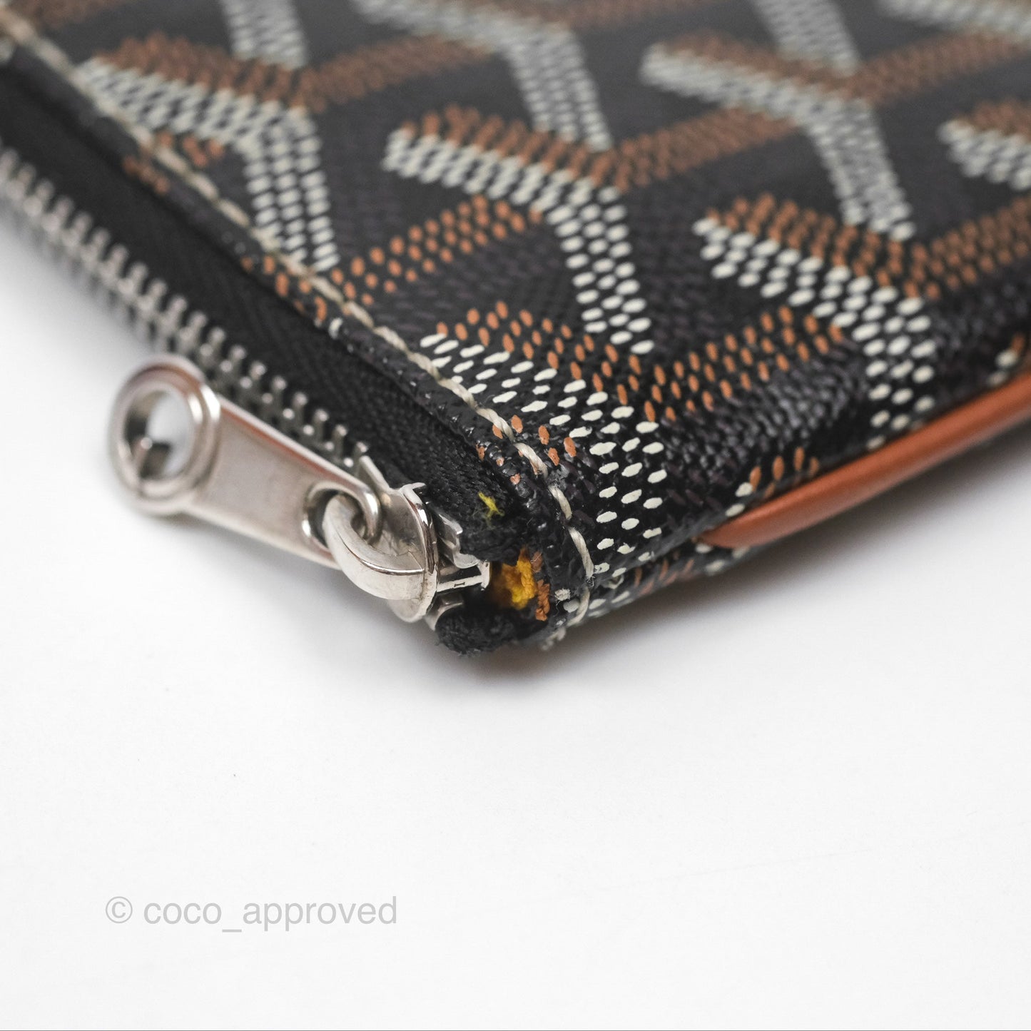 Goyard Sénat MM Pouch Black/ Tan