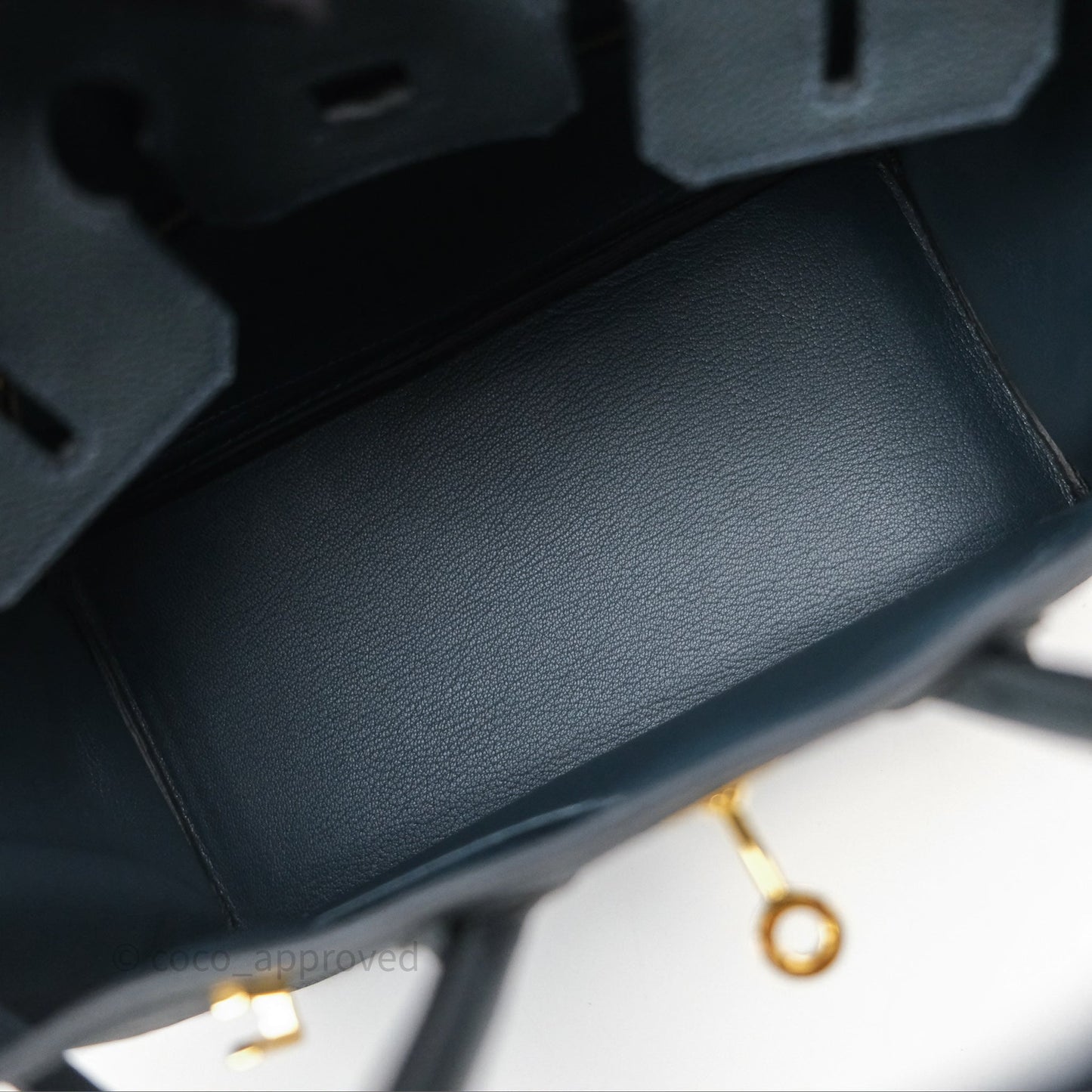 Hermès Birkin 25 Retourne Vert Rousseau V0 Togo Gold Hardware