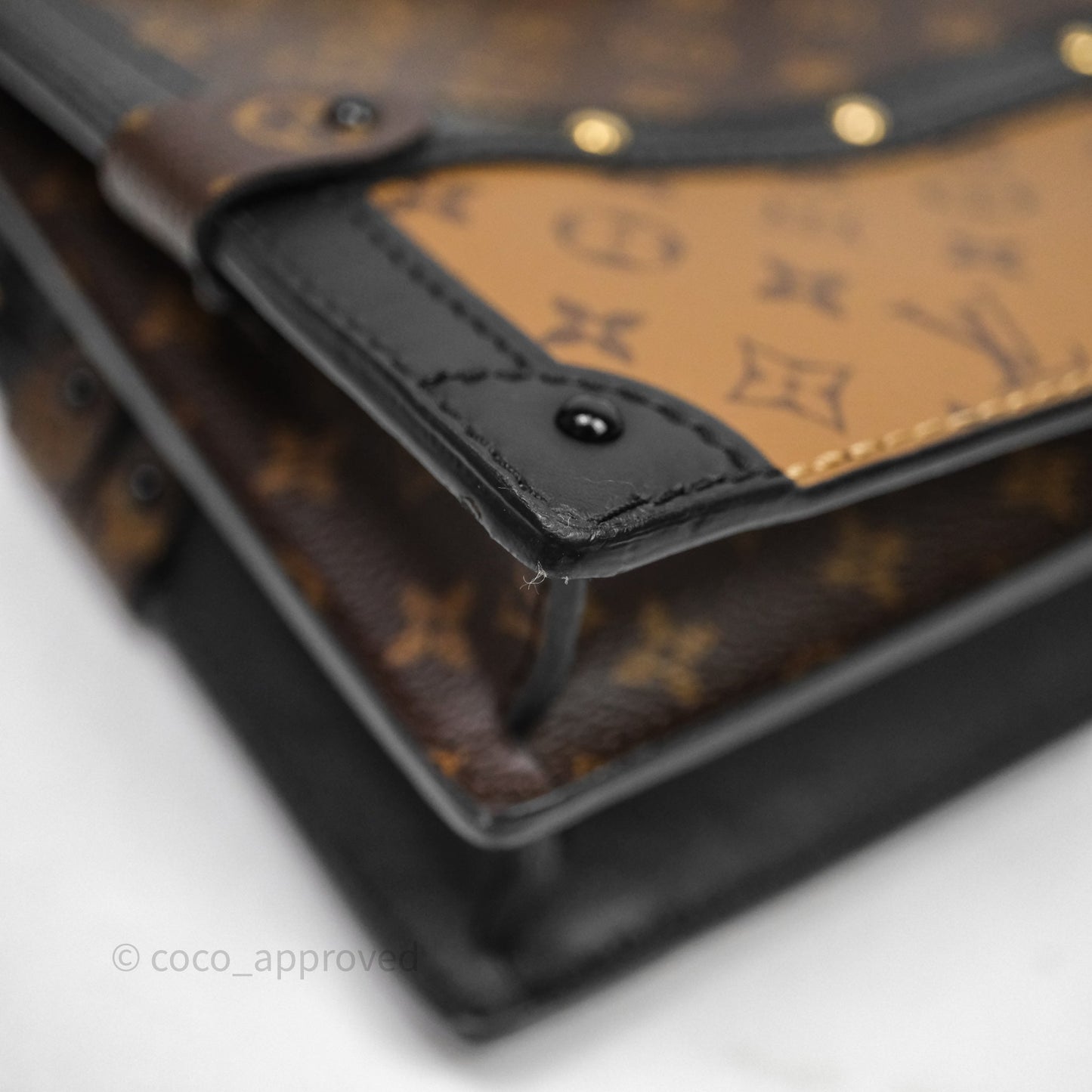 Louis Vuitton Monogram Reverse Trunk Clutch Bag