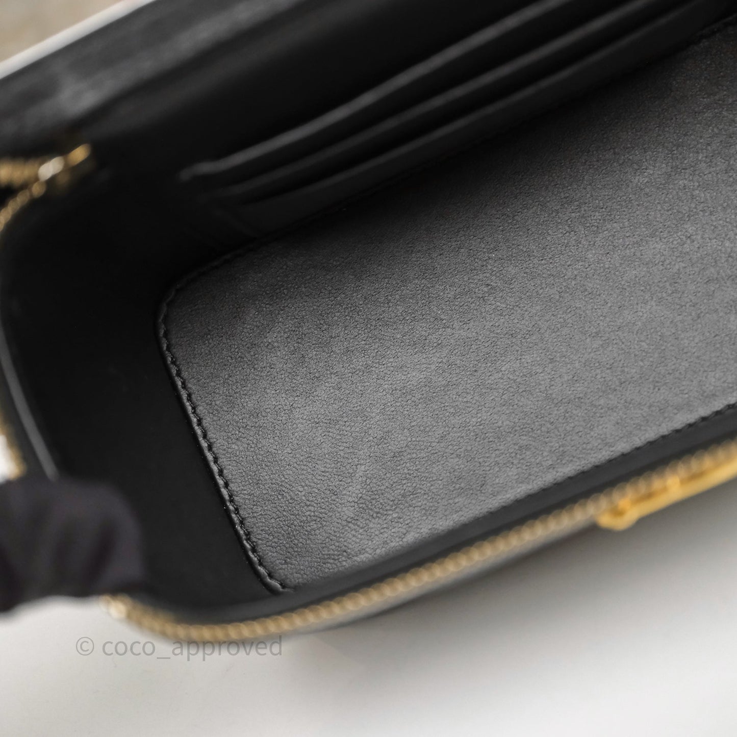 Chanel Vanity with Heart Adjustable Chain Black Caviar Aged Gold Hardware