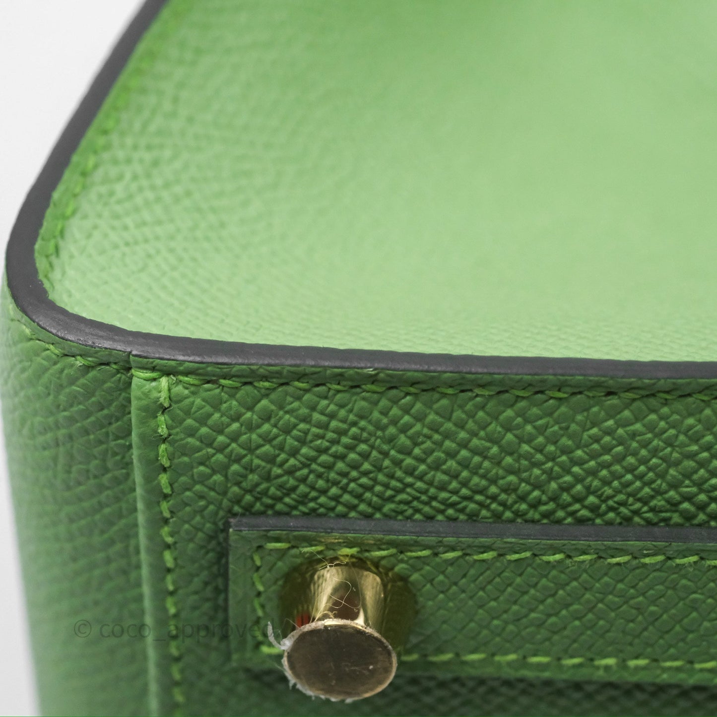 Hermès Birkin 25 Sellier Vert Criquet 3I Epsom Gold Hardware