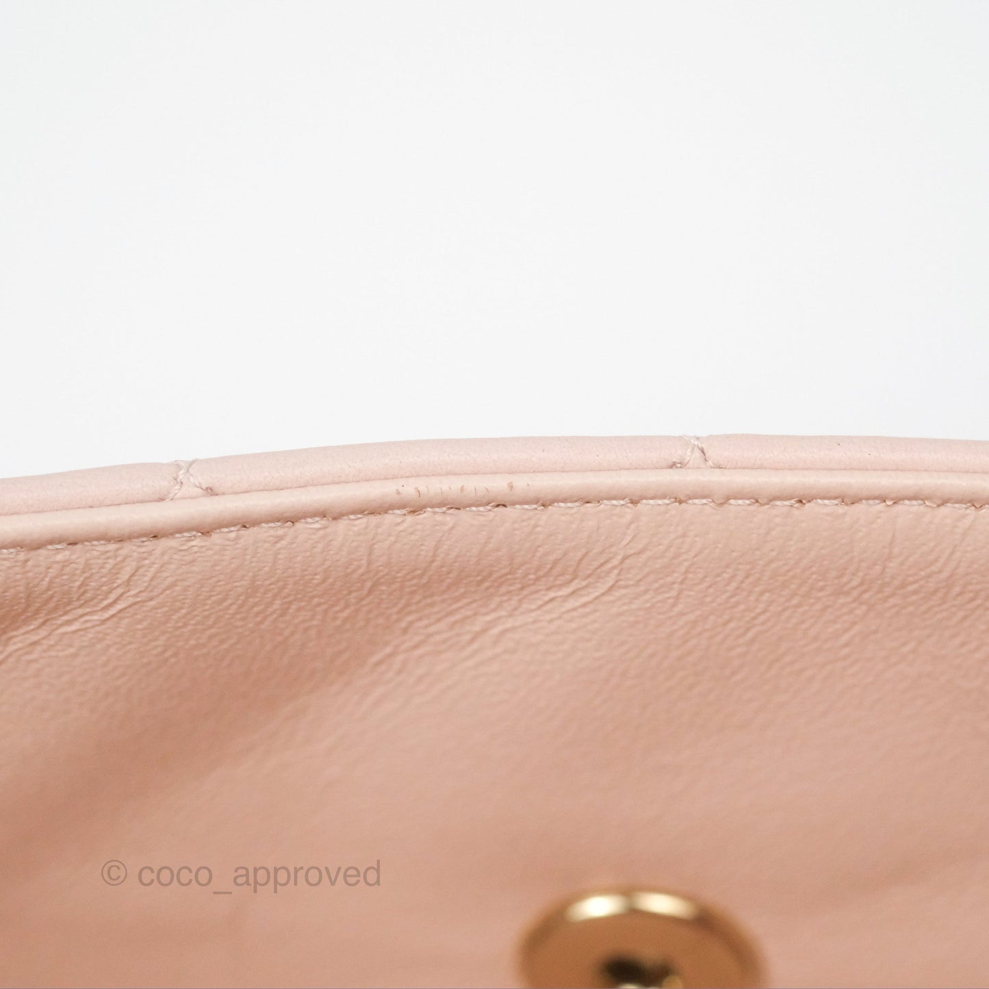 Chanel Flap Clutch With Chain Quilted Light Pink Lambskin Gold Hardware
