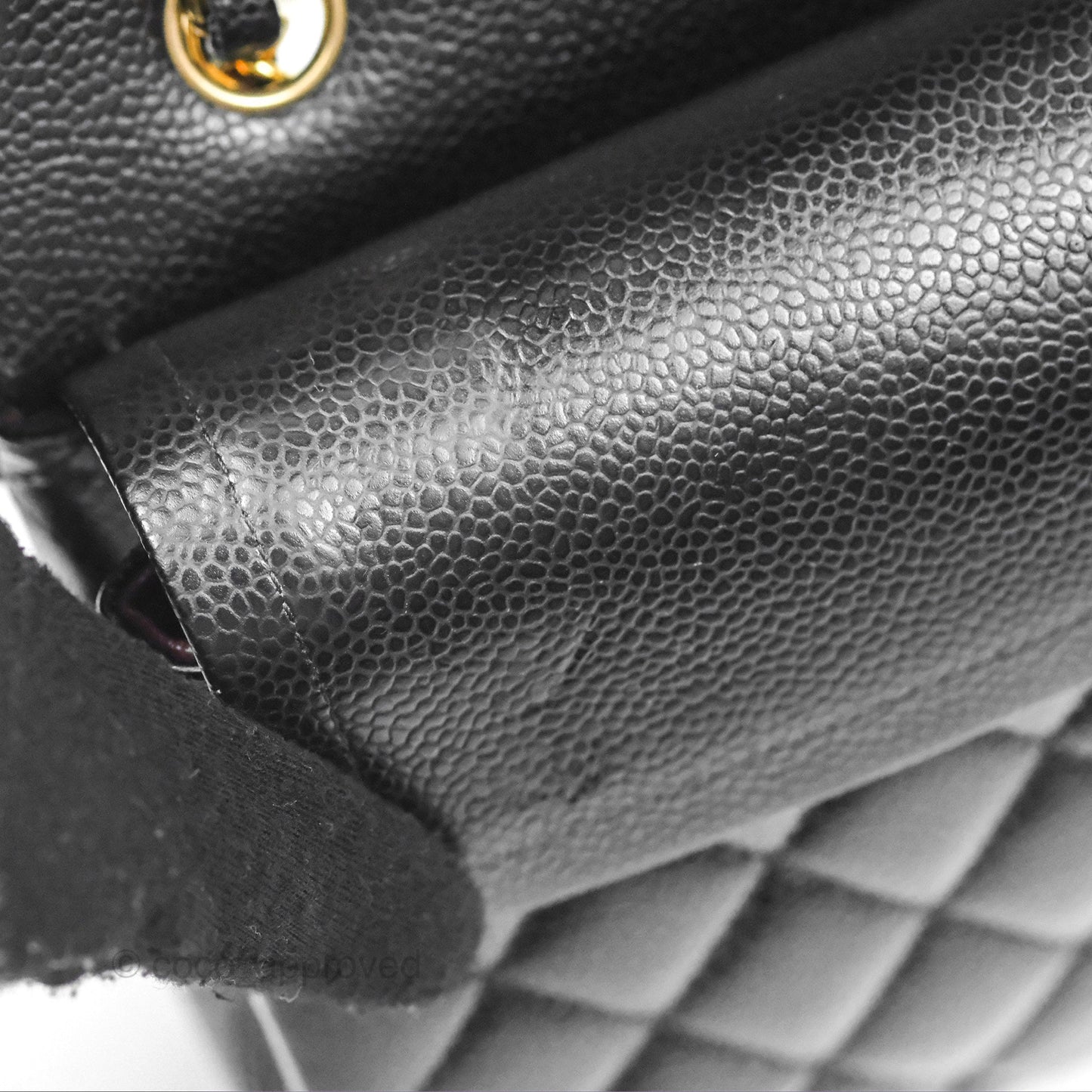 Chanel Small Classic Quilted Flap Black Caviar Gold Hardware