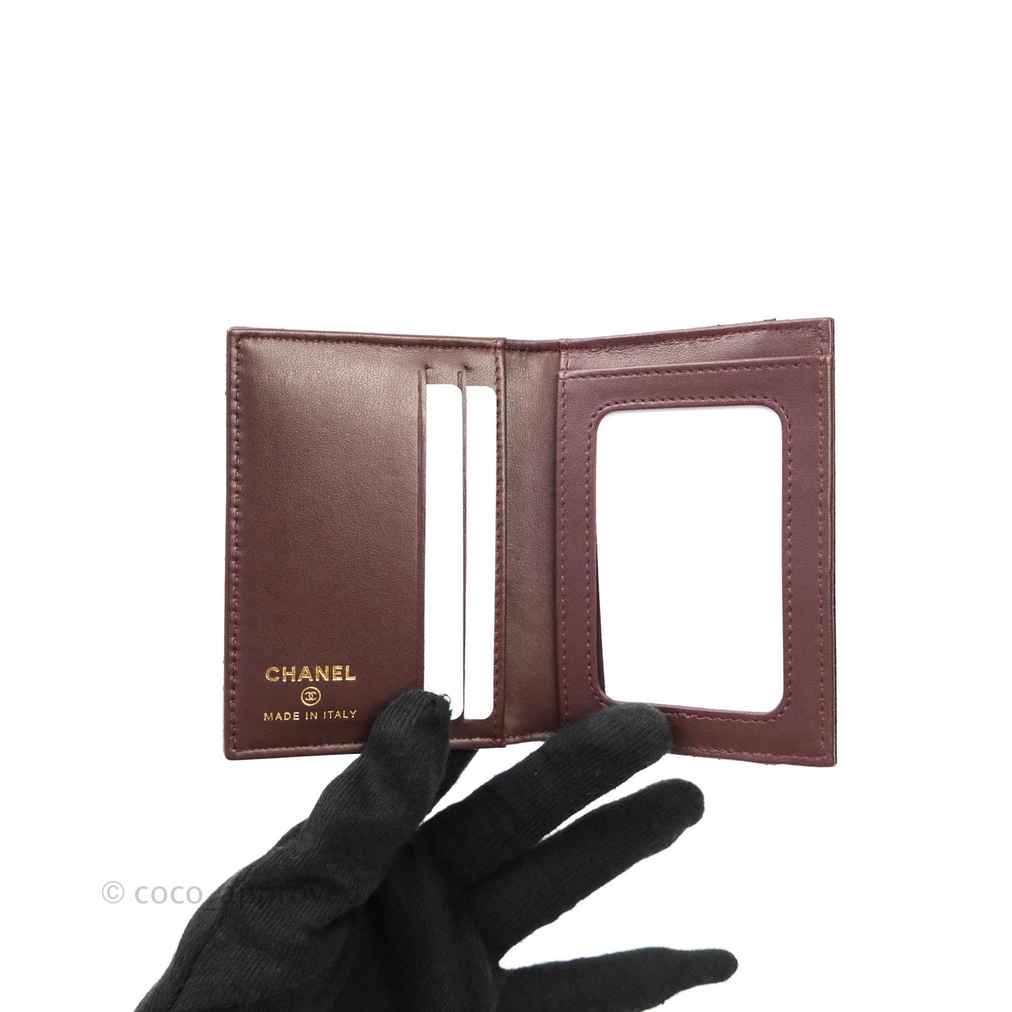 Chanel Classic Black Card Holder Caviar Gold Hardware