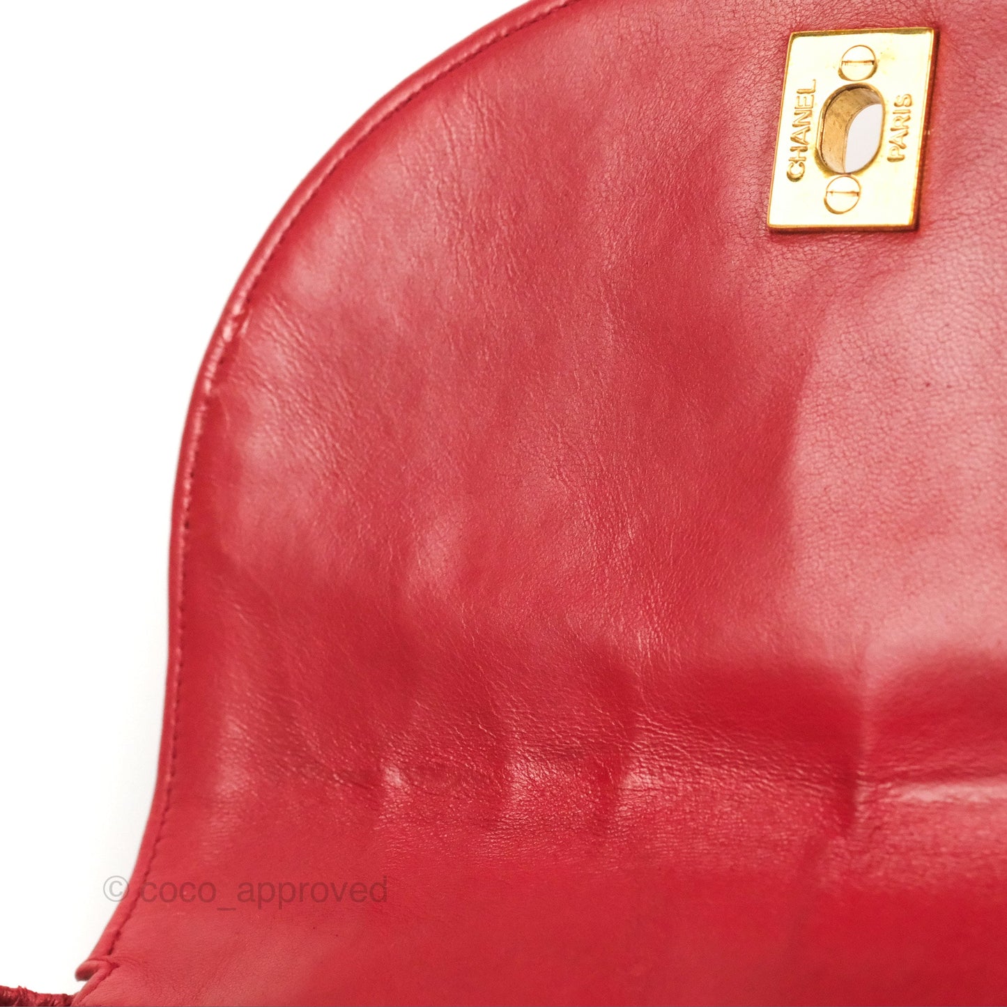 Chanel Vintage CC Duma Backpack Red Lambskin 24K Gold Hardware