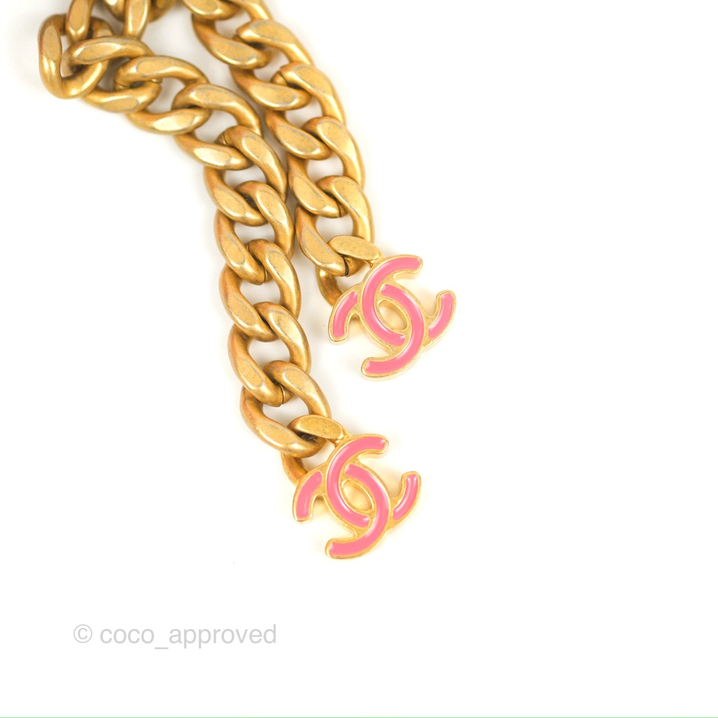 Chanel Quilted Pending CC Enamel Flap Pink Lambskin Aged Gold Hardware 22P