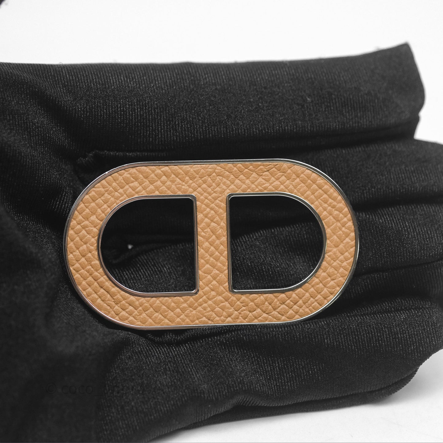 Hermès Chaine d'Ancre Brooch Epsom Palladium Hardware