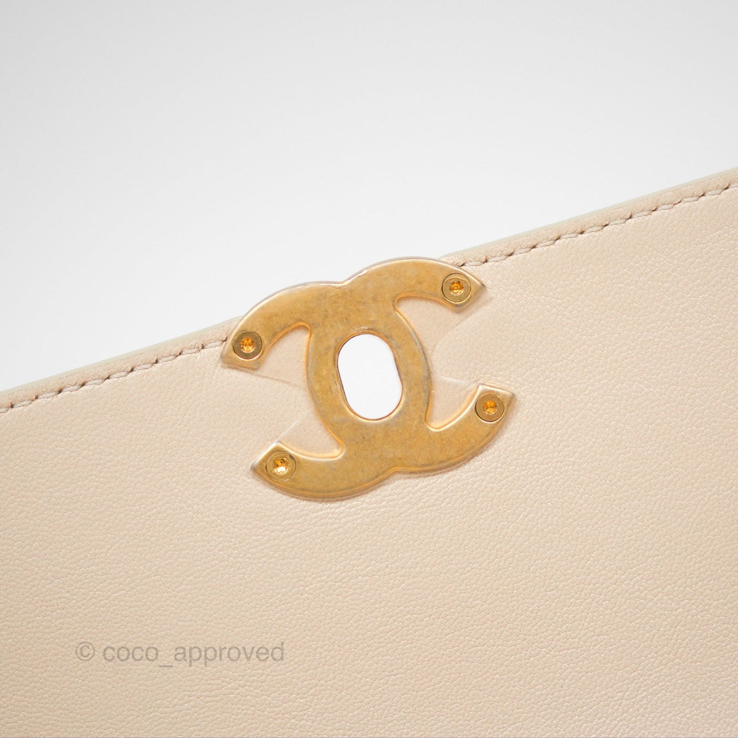 Chanel Small Quilted Coco Luxe Flap Bag Light Beige Calfskin Aged Gold Hardware