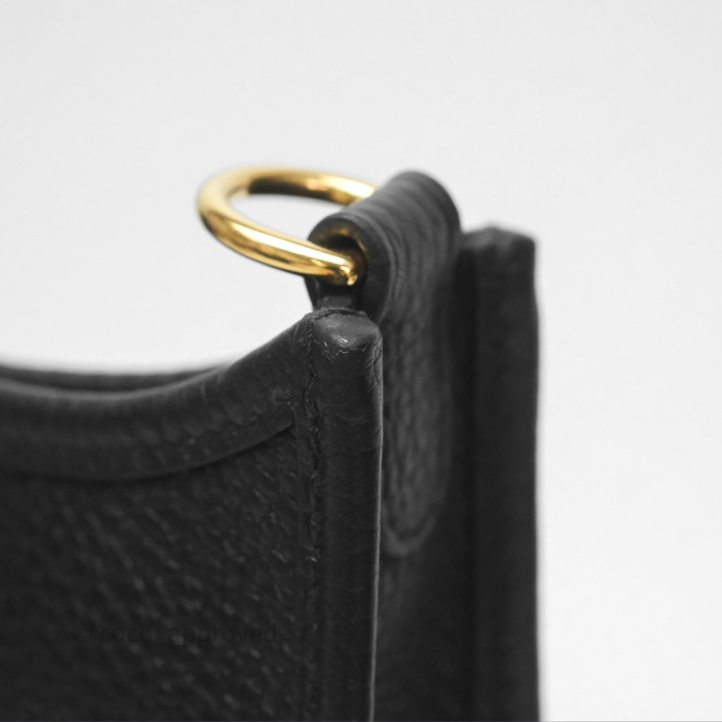 Hermès Mini Evelyne 16 Noir 89 Clemence Gold Hardware