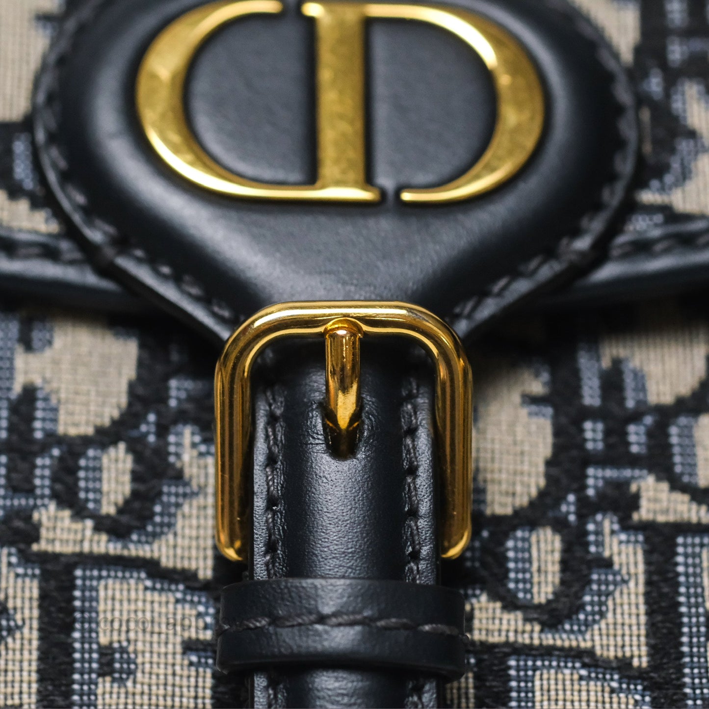Christian Dior Medium Bobby Bag Blue Oblique Jacquard Canvas