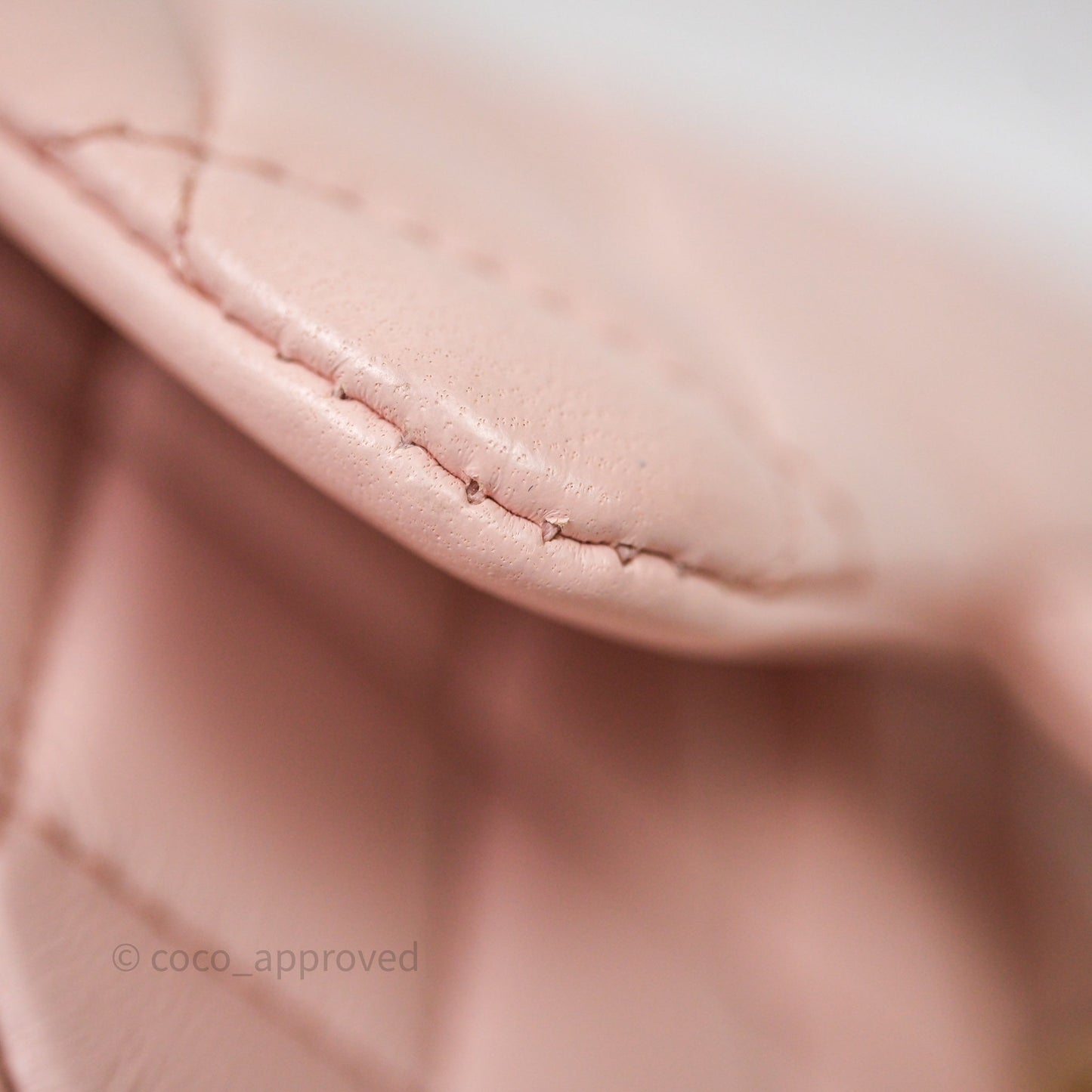 Chanel Pearl Crush Mini Square Quilted Pink Lambskin Aged Gold Hardware