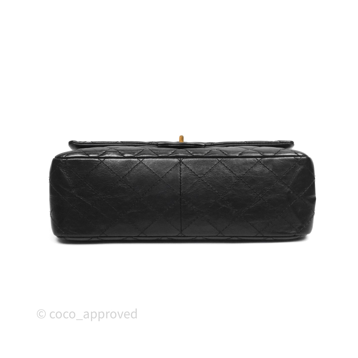 Chanel Quilted 2.55 Reissue 226 Flap Bag Black Aged Calfskin Gold Hardware