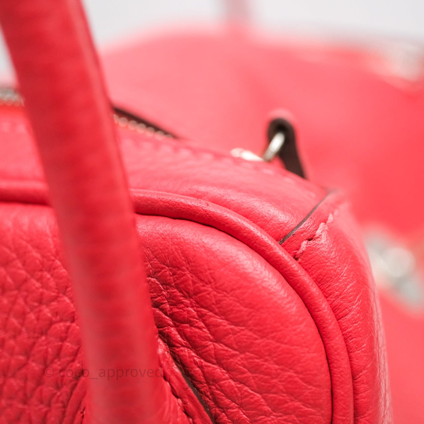 Hermes Lindy 26 Clemence Rouge Palladium Hardware