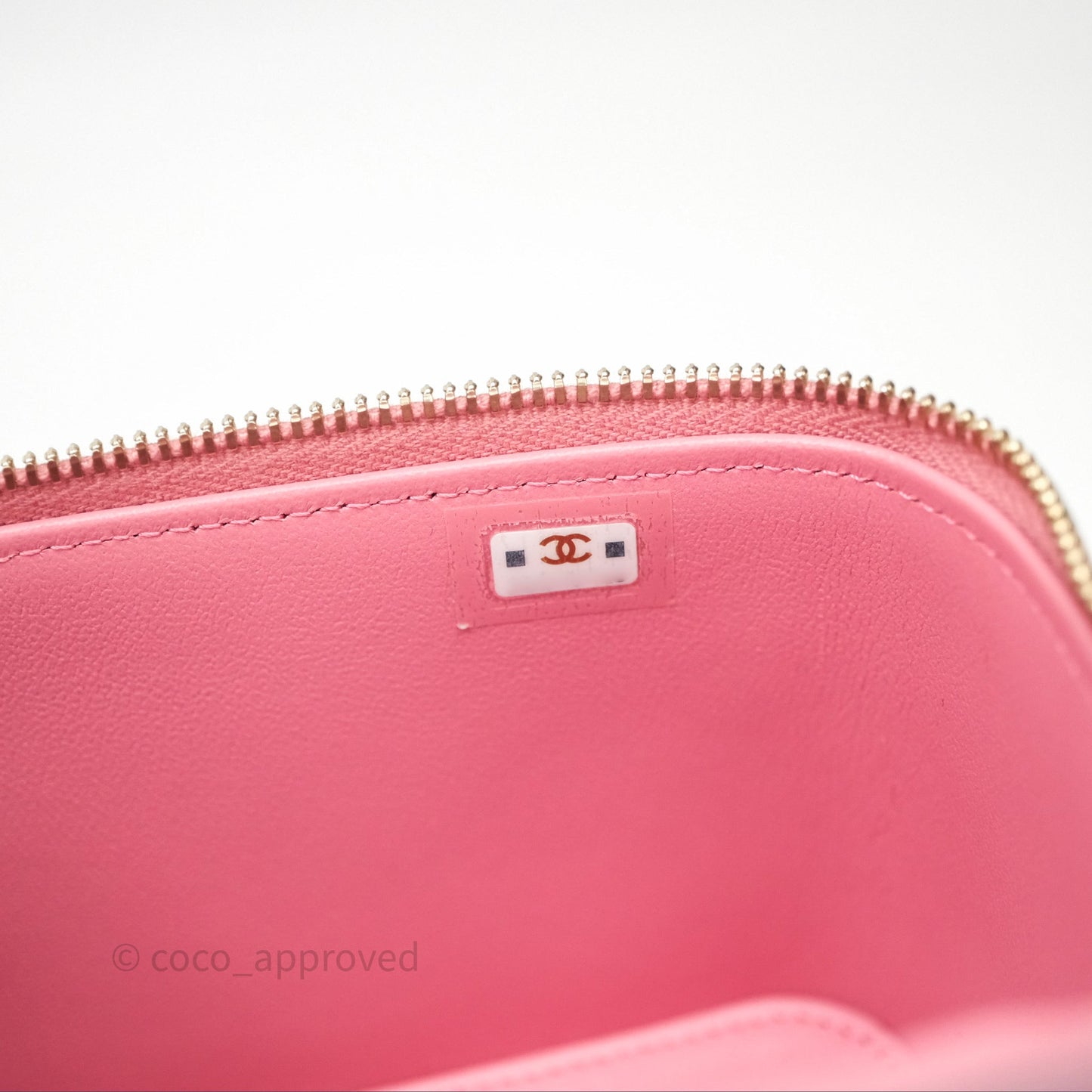 Chanel Vanity Rectangular Top Handle Pink Lambskin Gold Hardware
