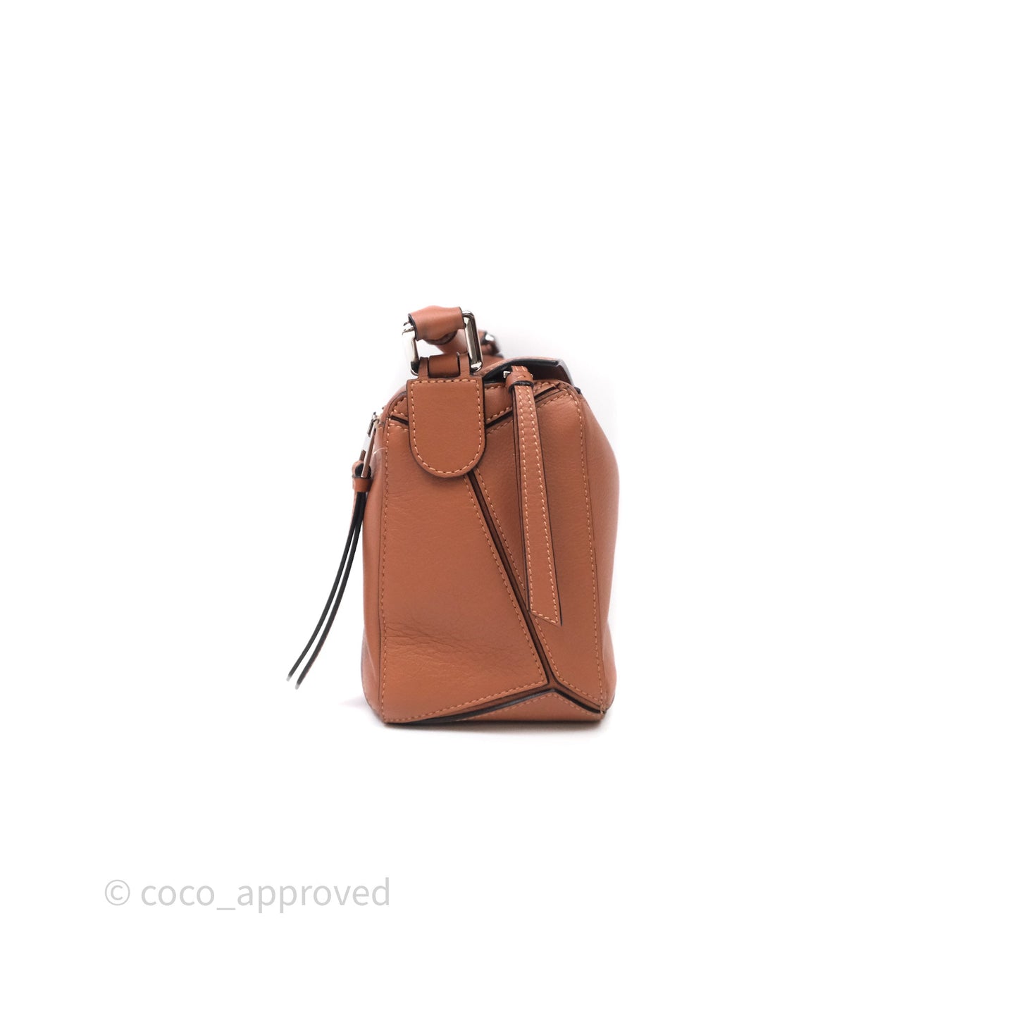Loewe Small Puzzle Bag Tan Calfskin Gold Hardware