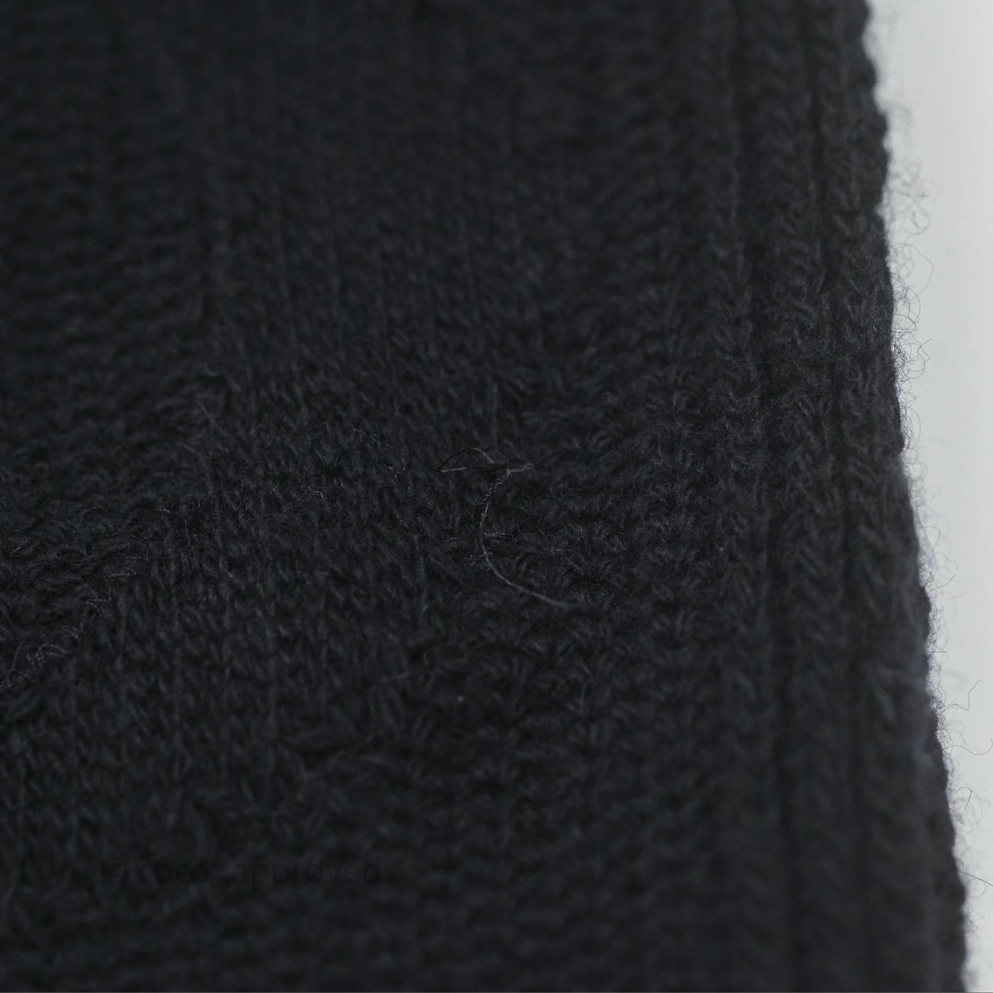Chanel Chain Logo Scarf Wool Cashmere Black