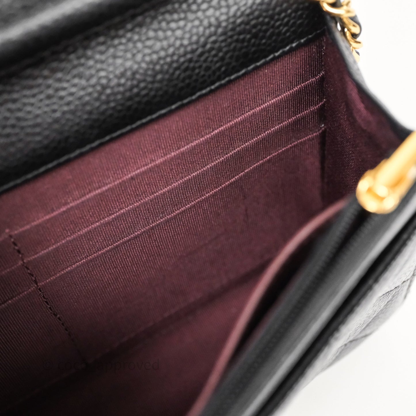 Chanel Quilted WOC Black Caviar Gold Hardware