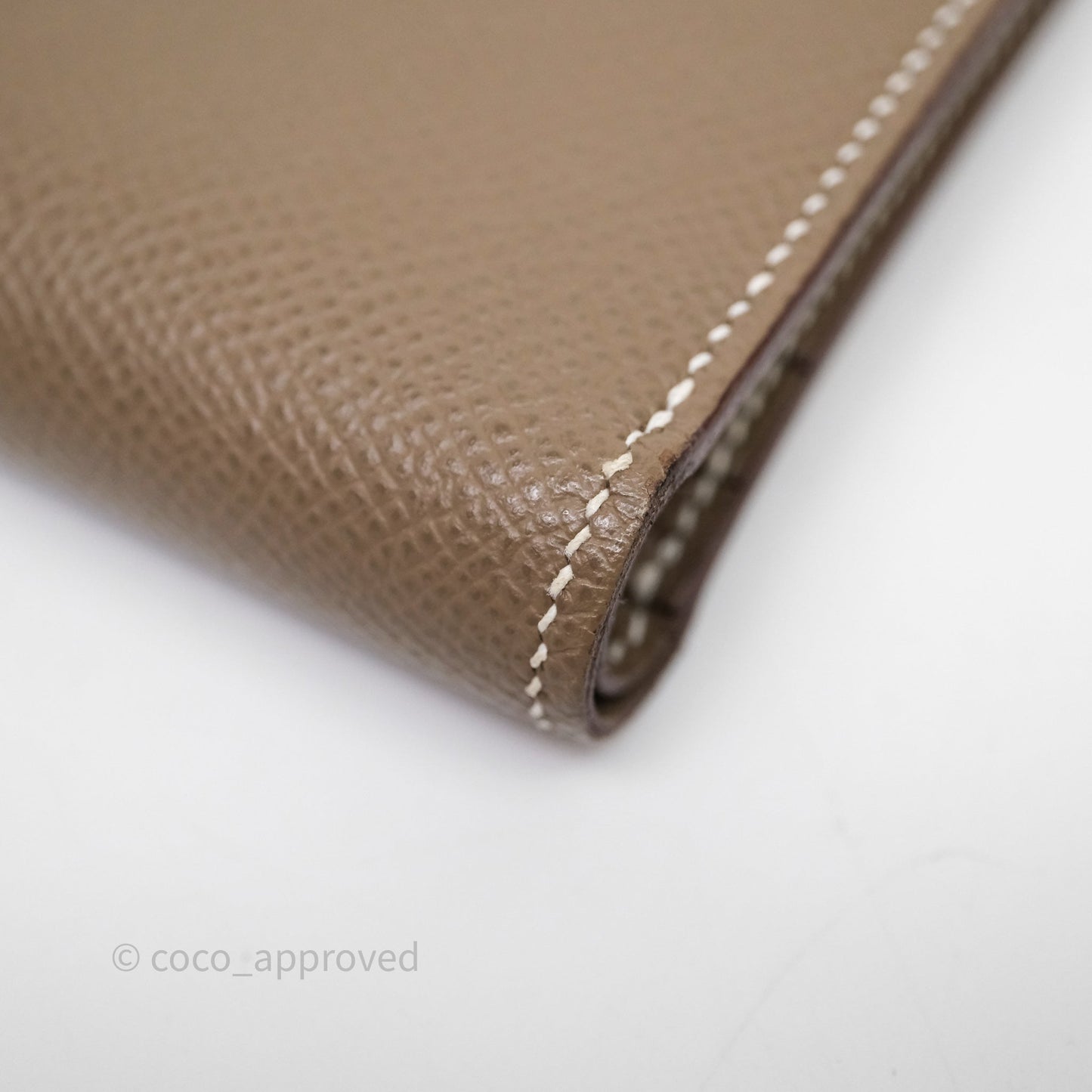 Hermès Bearn Compact Wallet Etoupe Epsom Gold Hardware