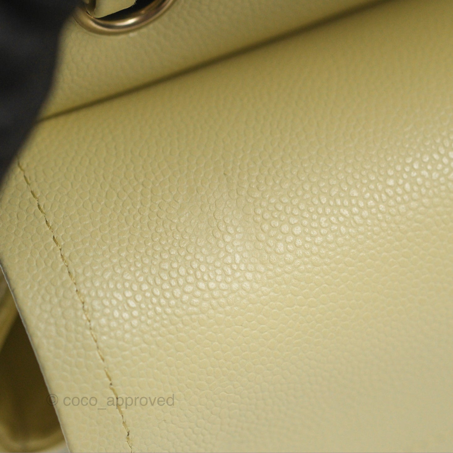 Chanel Small Classic Flap Quilted Yellow Caviar Gold Hardware