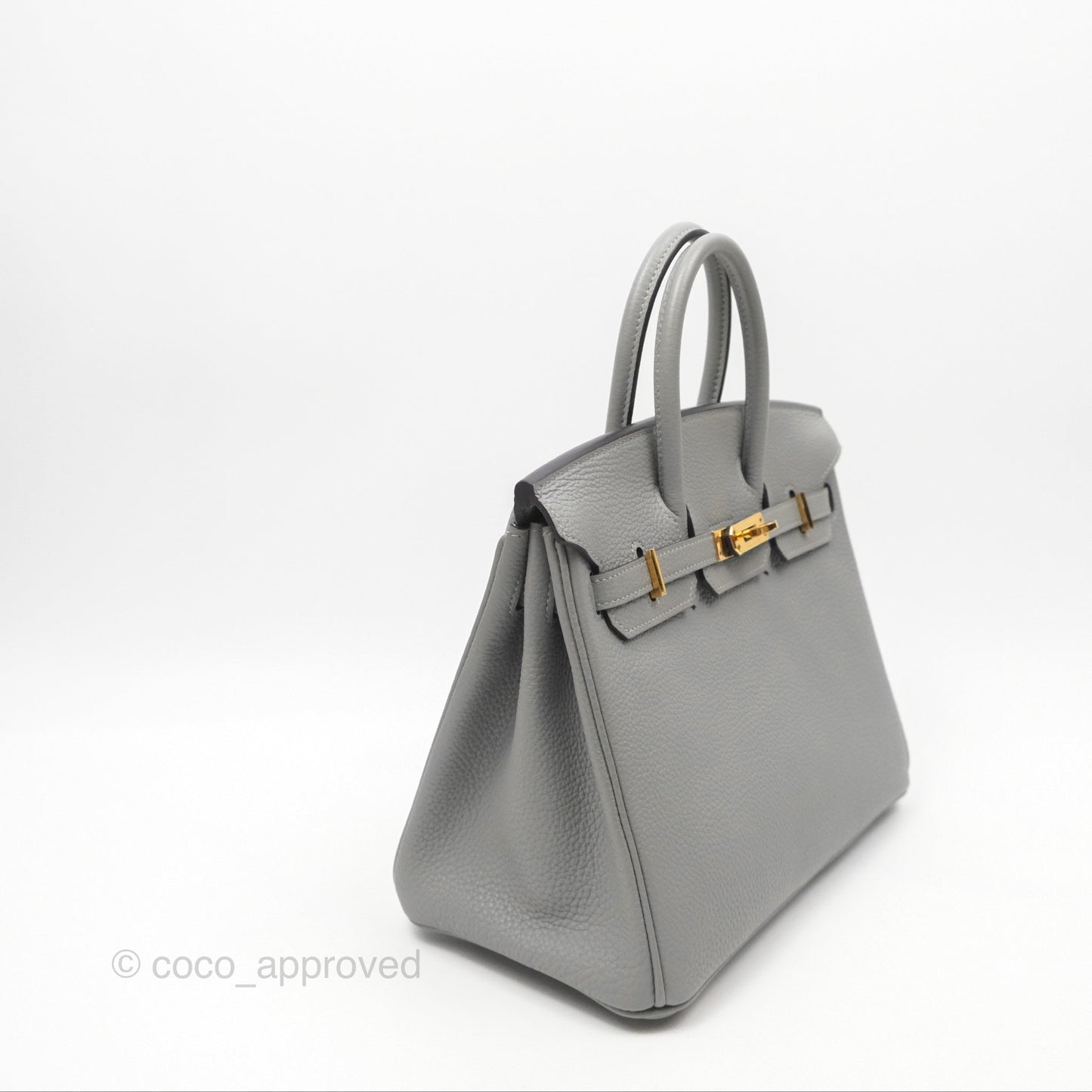 Hermès Birkin 25 Retourne Gris Mouette 4Z Togo Gold Hardware