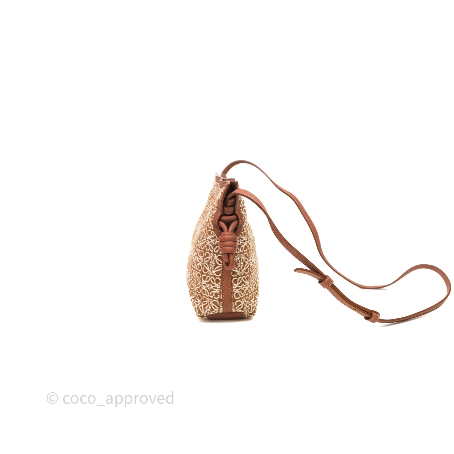 Loewe Jacquard Anagram Flamenco Knot Clutch Mini Bag Gold Hardware