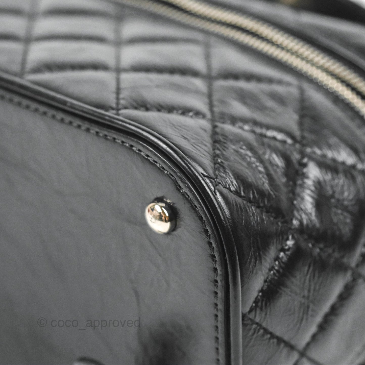 Chanel Aquarium PVC Backpack Black Crumpled Calfskin Silver Hardware