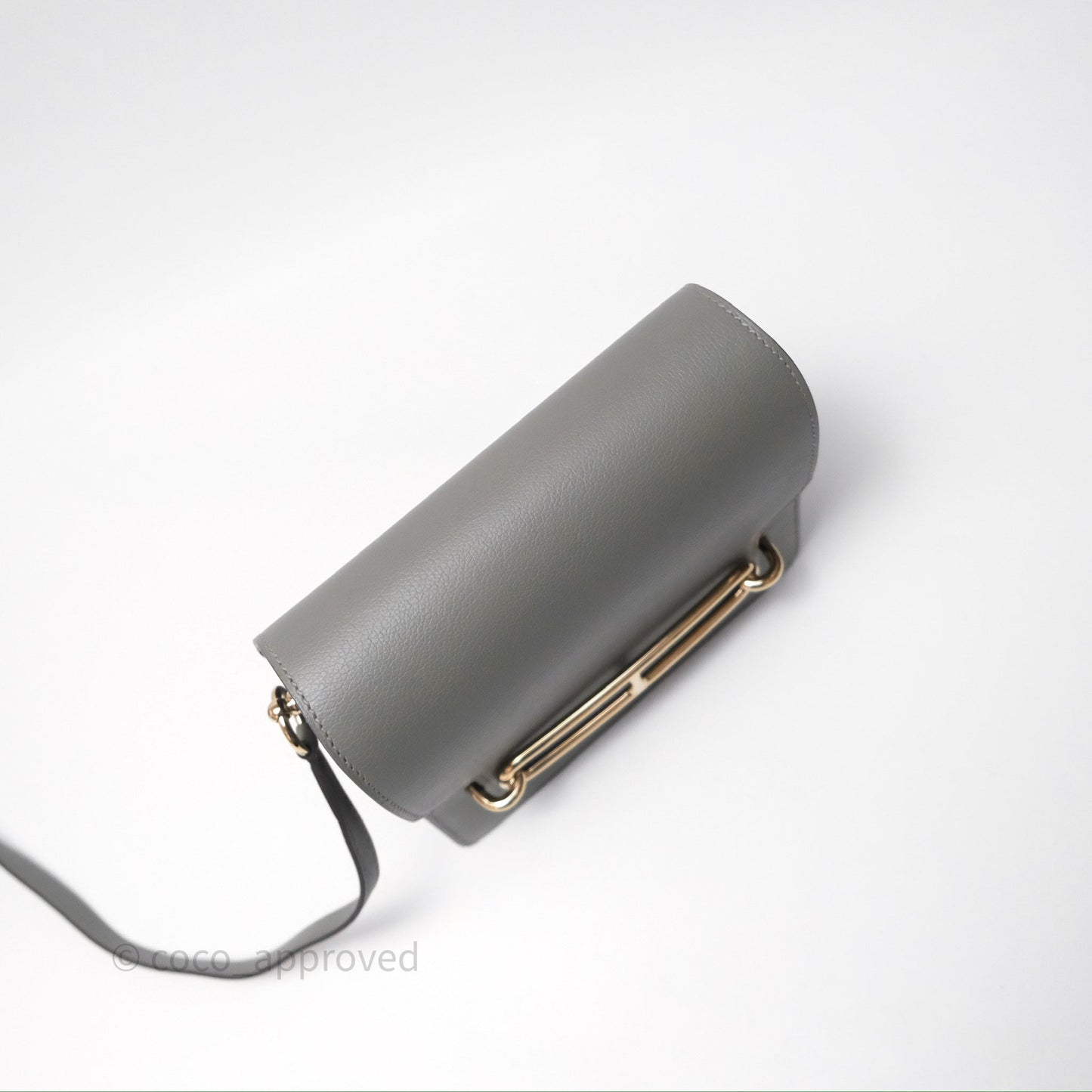 Hermès Roulis Mini 18 Gris Meyer 0L Evercolor Permabrass Hardware
