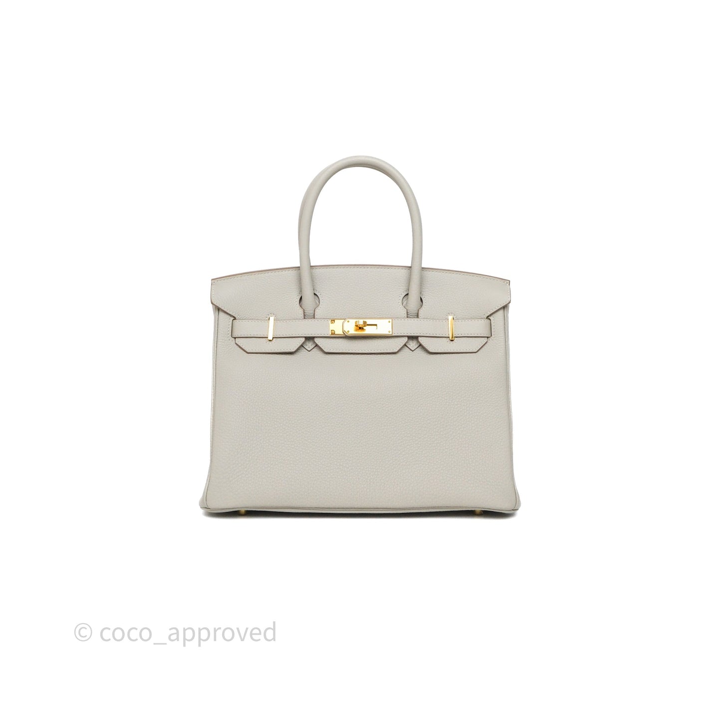 Hermès Birkin 30 Retourne Gris Perle 80 Togo Gold Hardware