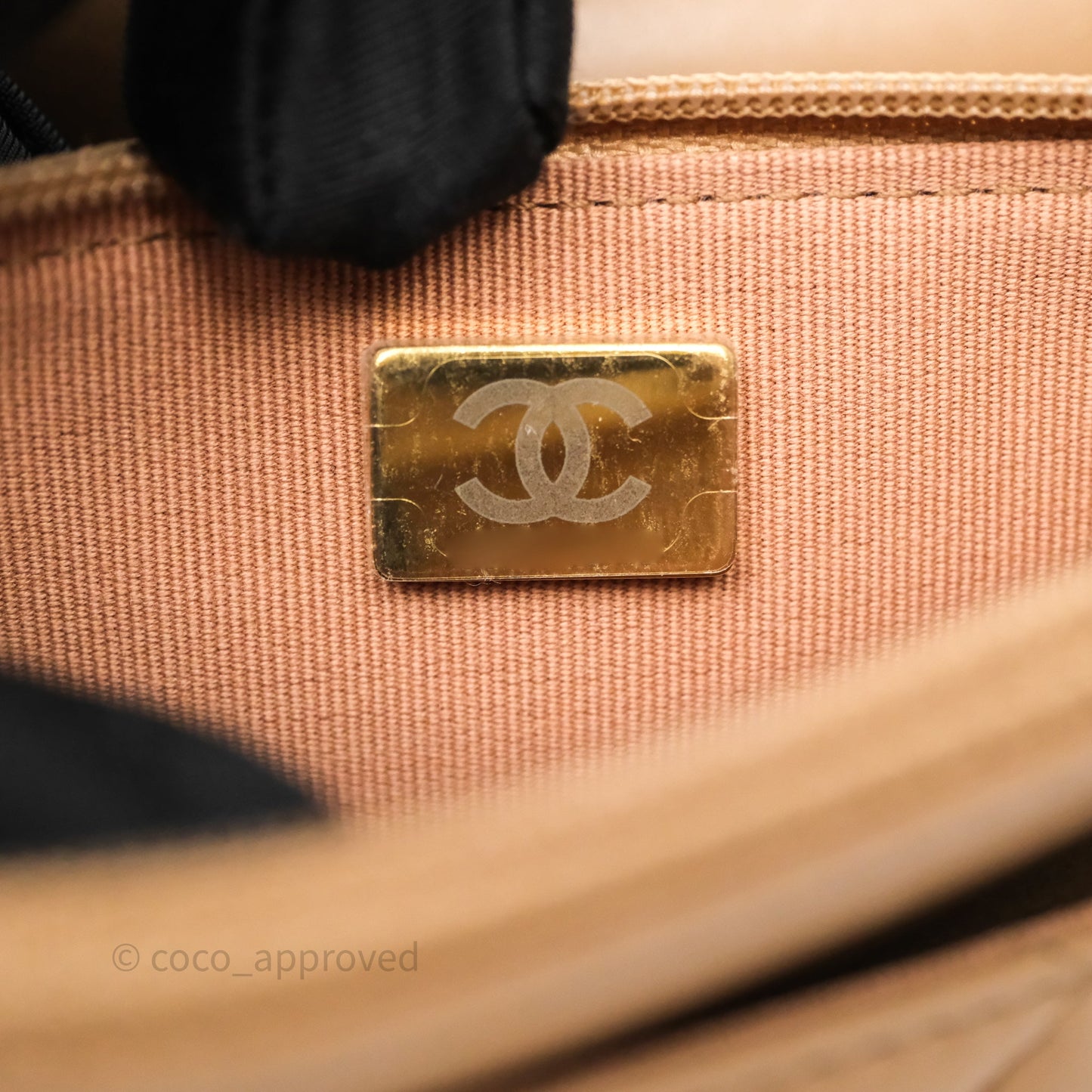 Chanel All Slide Wallet on Chain WOC Adjustable Chain Quilted Beige Lambskin