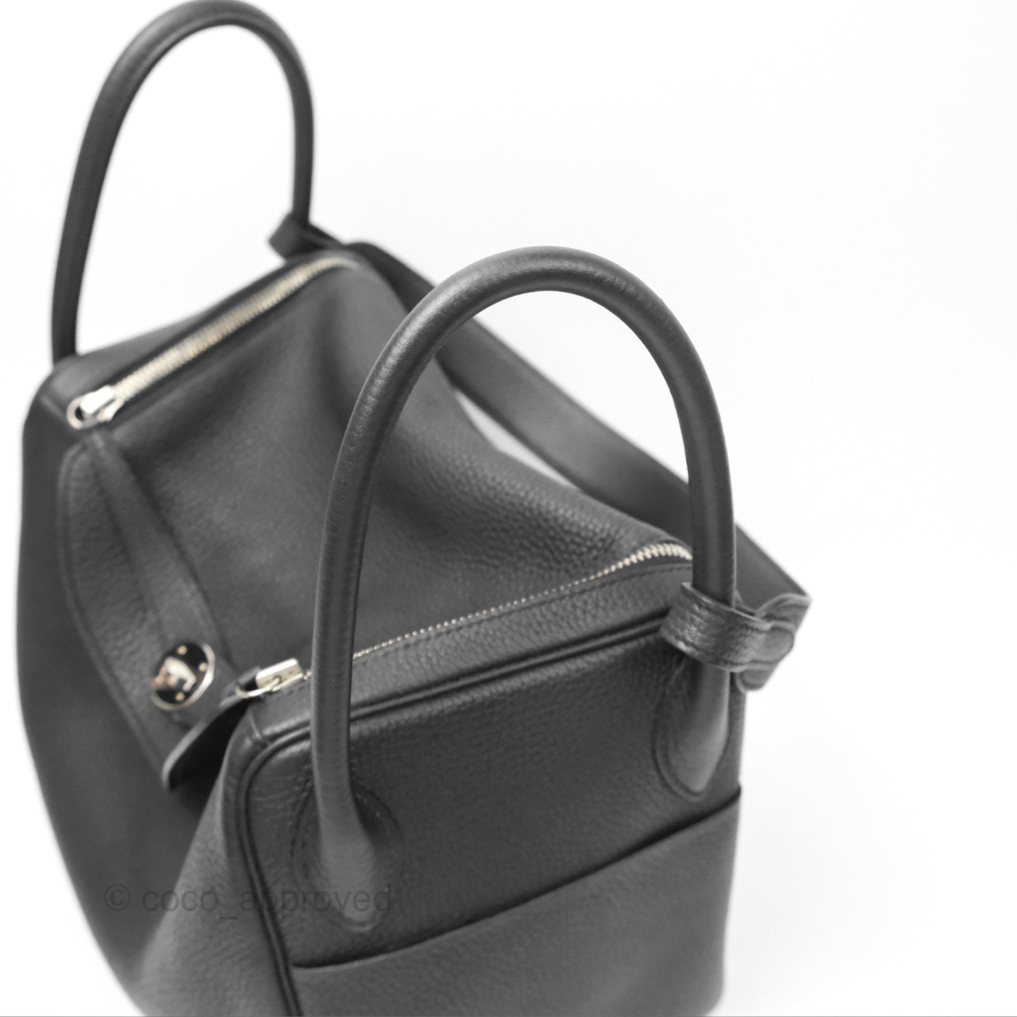 Hermès Lindy 30 Black Clemence Palladium Hardware